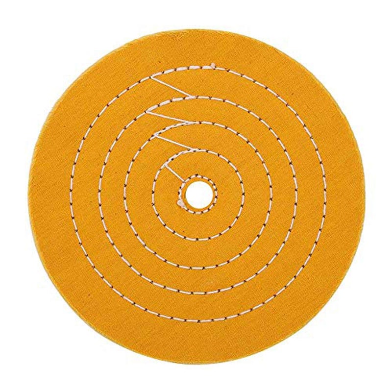 SCOTTCHEN Buffing Polishing Wheel Yellow 8 inch (50 Ply) for Bench Grinder 5/8" Arbor Hole - 1pcs - Image 1